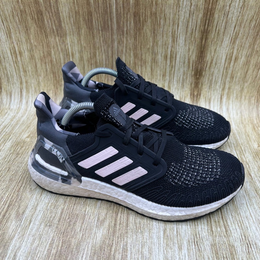 Adidas UltraBoost 20 Women's Size 9 Black Pink Tint Athletic Shoes FV8349